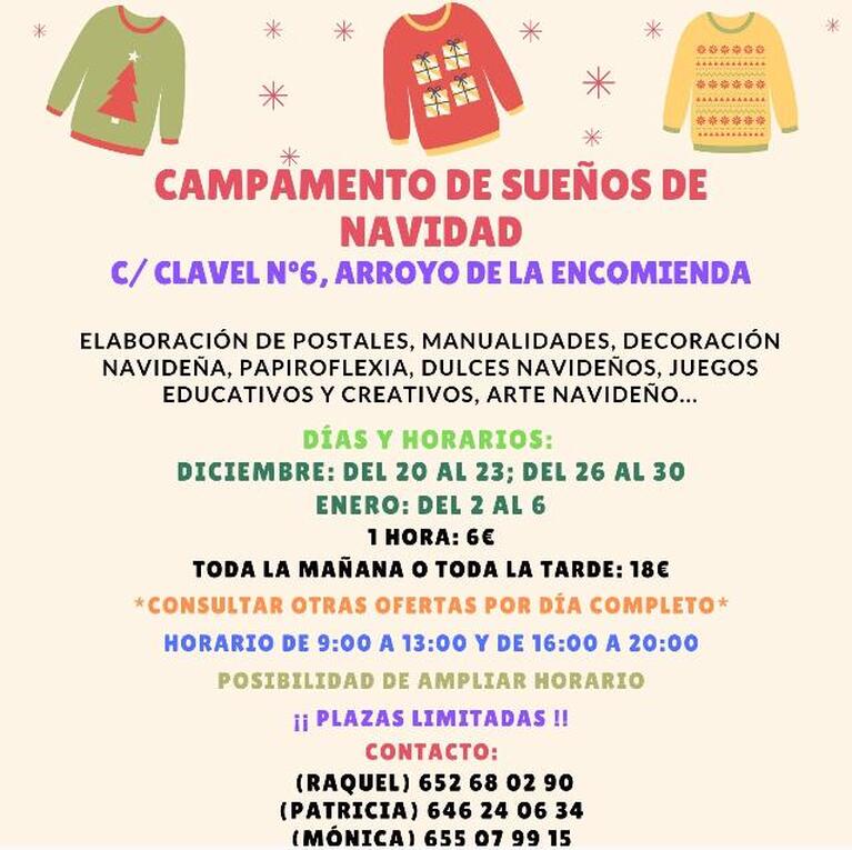 Talleres y Campamento Navidad 2019-2020 con Plan Conciliamos en Arroyo de la Encomienda y Valladolid